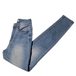 Wax Butt I Love You Jeans Womens Size 3 Skinny Mid Rise Light Wash Denim Pants